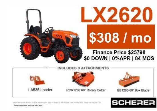 LX2620SUHSD TRACTOR PACKAGE